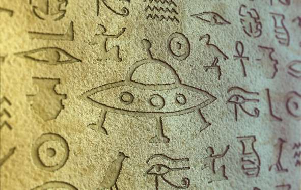 UFO Egyptian Alien Hieroglyphics