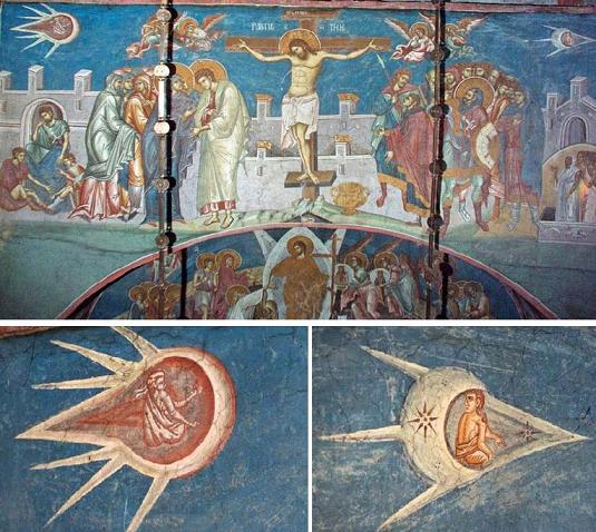 Ancient UFO paintings at the Picture of Christ