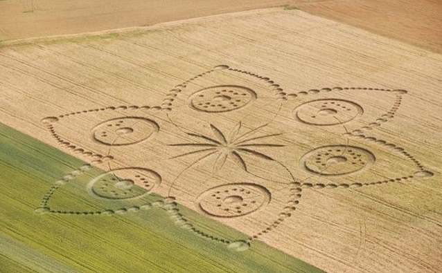 Flower crop circle in Italy