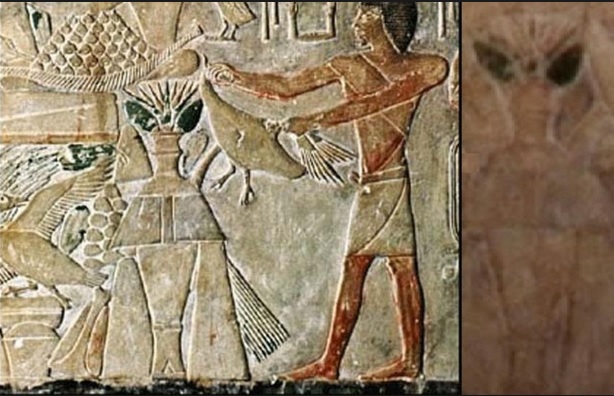 ancient drawings of aliens of Egyptian 400 BC