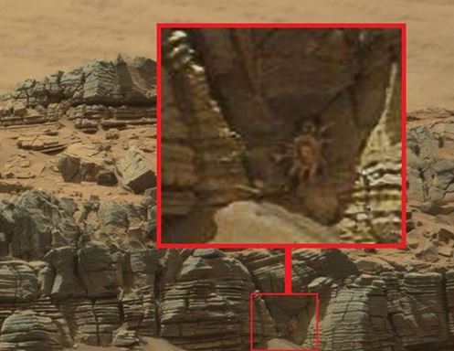 Alien hermit crab on Mars