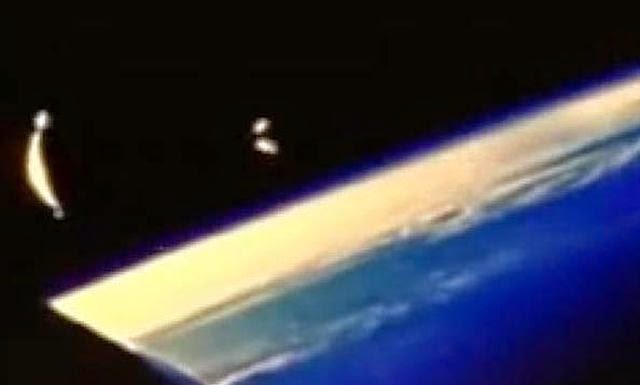 Apollo 11 UFO rocket flying along