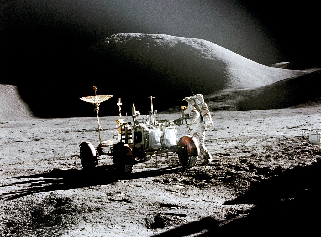Neil Armstrong spot spacecrafts on the moon